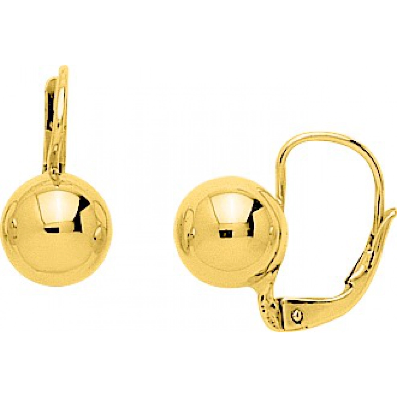 Pendientes medio par 18Kt Oro Amarillo Lua Blanca  3837.8B