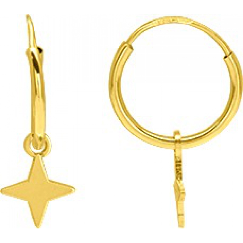 Pendientes par  9Kt Oro Amarillo Lua Blanca  0M5007885