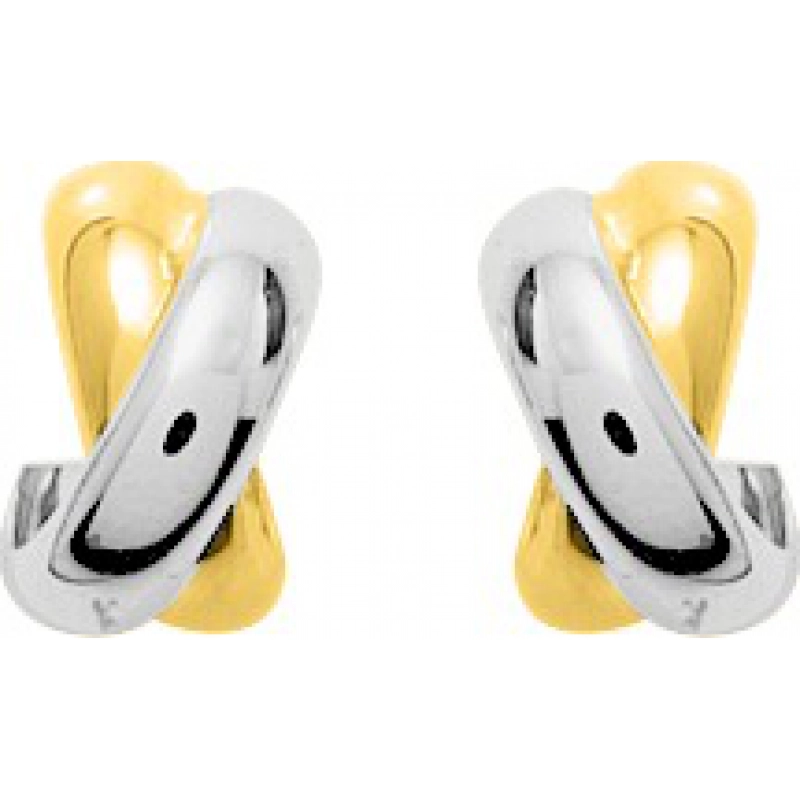 Pendientes par 18Kt bicolor Lua Blanca  4740.61O