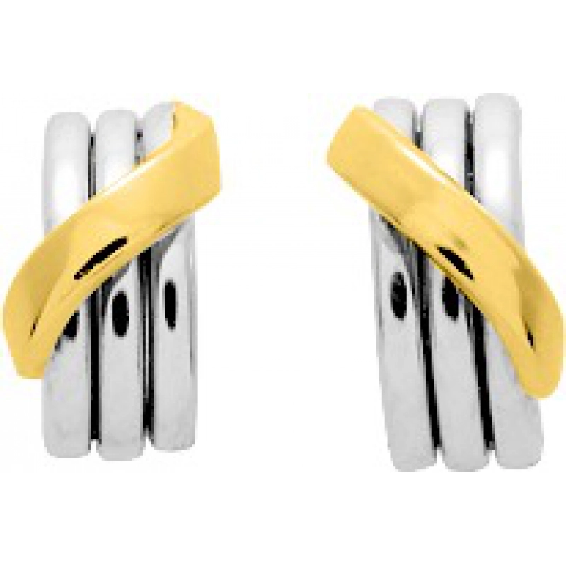 Pendientes par 18Kt bicolor 4752.96 Lua blanca