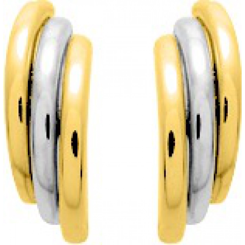 Pendientes par 18Kt bicolor 4752.02 Lua blanca