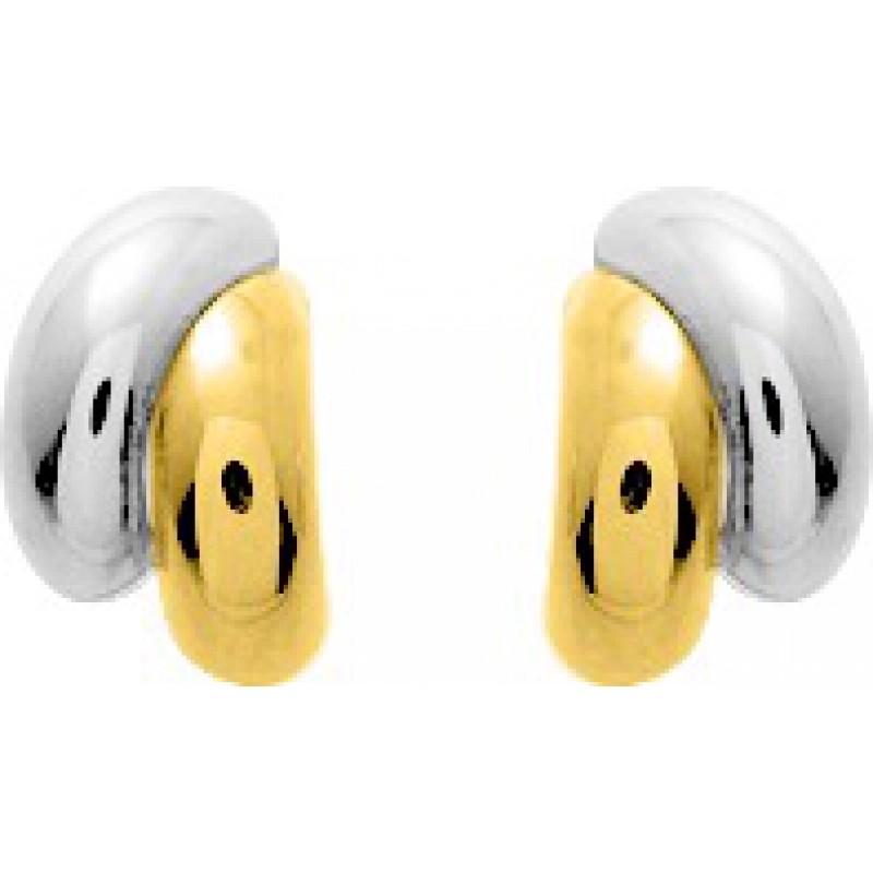 Pendientes par 18Kt bicolor 9291L Lua blanca