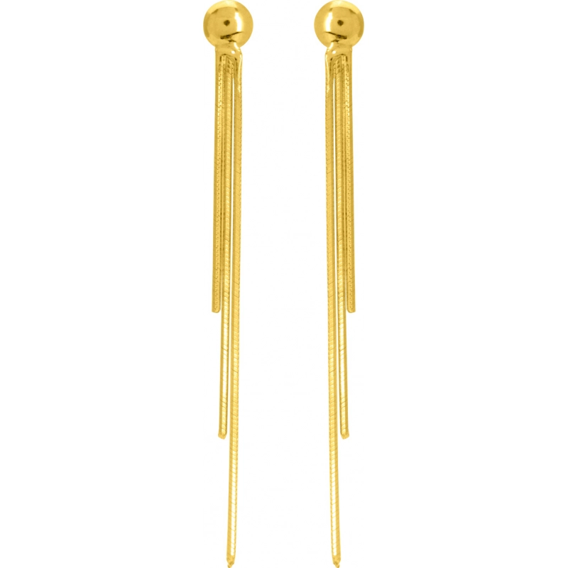 Pendientes par 18Kt Oro Amarillo 23100 Lua blanca