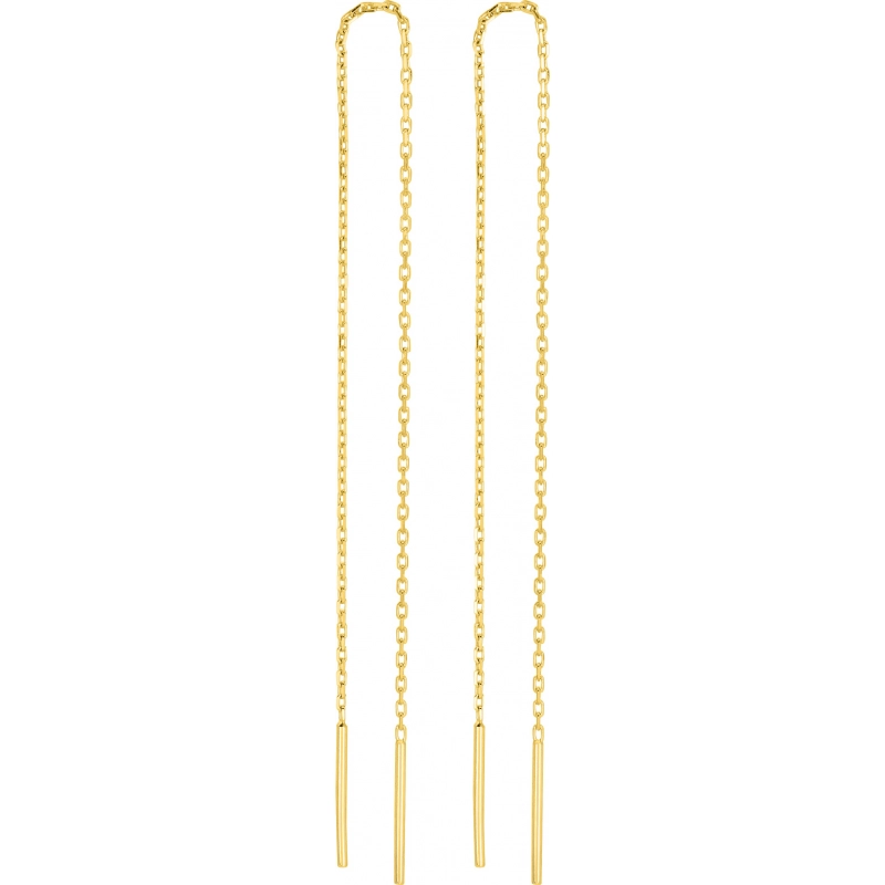 Pendientes par 18Kt Oro Amarillo 4997 Lua blanca