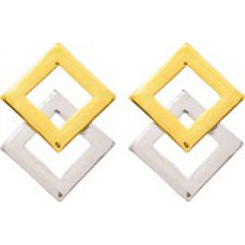 Pendientes par 18Kt Oro Amarillo 9230L Lua blanca