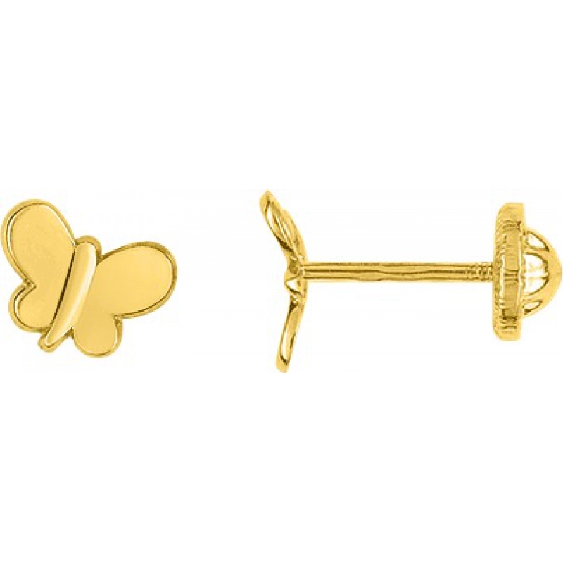 Pendientes par 18Kt Oro Amarillo CM544P Lua blanca