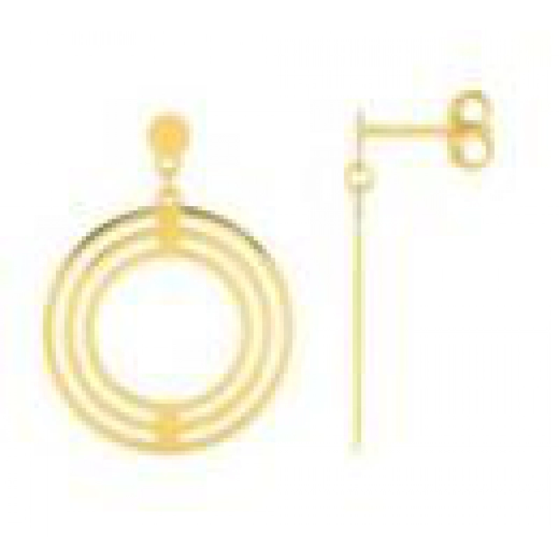 Pendientes par 18Kt Oro Amarillo Lua Blanca 3.0679.89.0