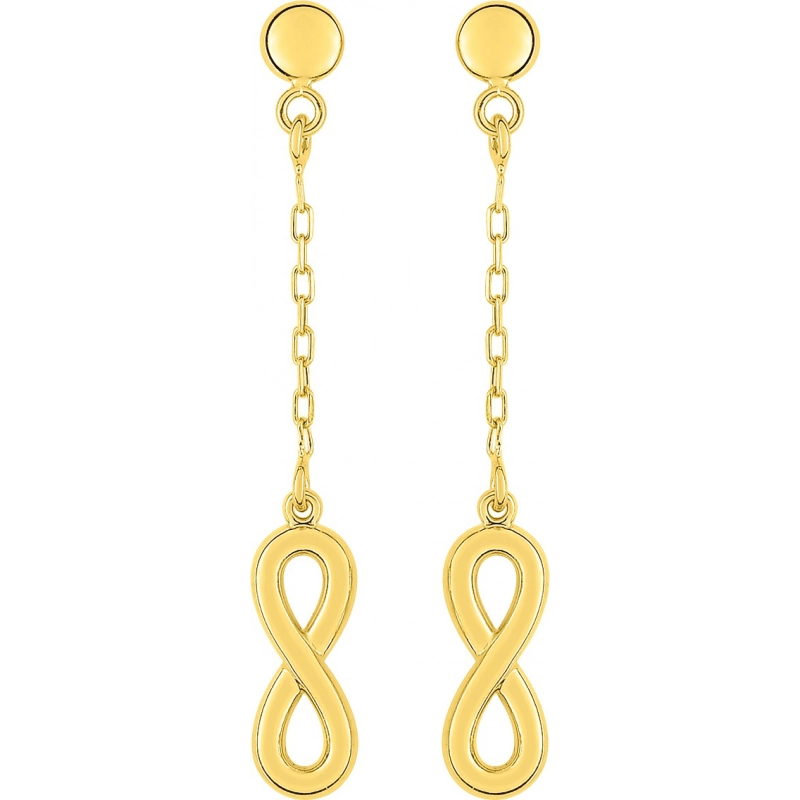 Pendientes par 9Kt Oro Amarillo Lua Blanca  41DE042R