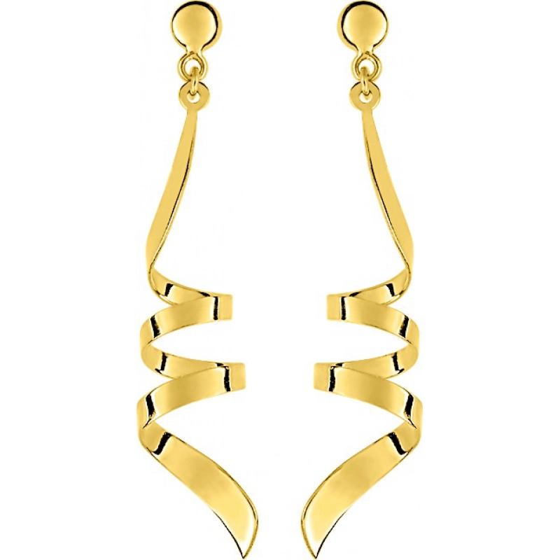 Pendientes par 9Kt Oro Amarillo 41DG12Q Lua blanca