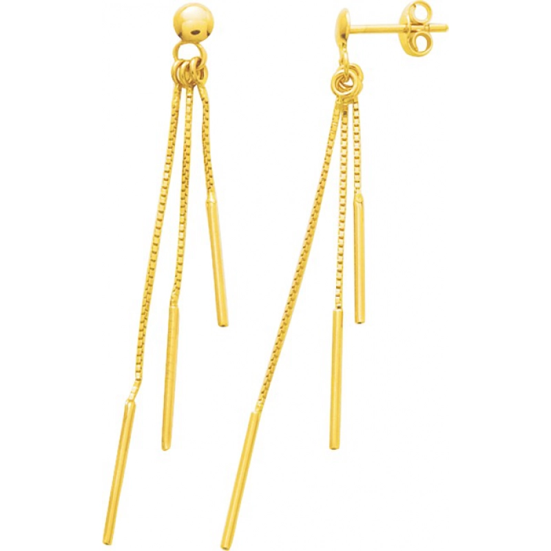 Pendientes par 9Kt Oro Amarillo 0M45381 Lua blanca