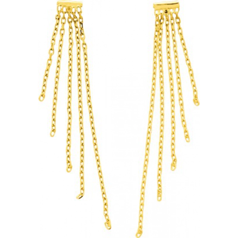 Pendientes par 9Kt Oro Amarillo 0M45319 Lua blanca