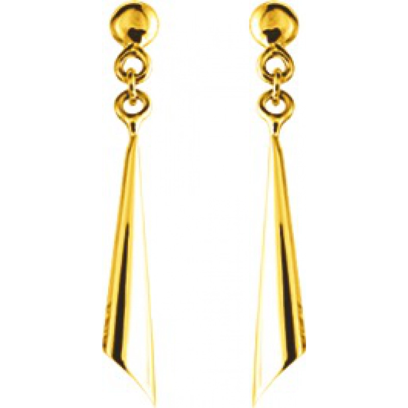 Pendientes par 9Kt Oro Amarillo 0M1814 Lua blanca