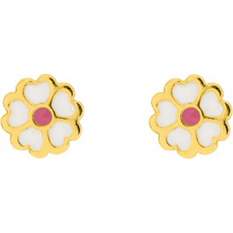 Pendientes par 9Kt Oro Amarillo 0M1973C Lua blanca