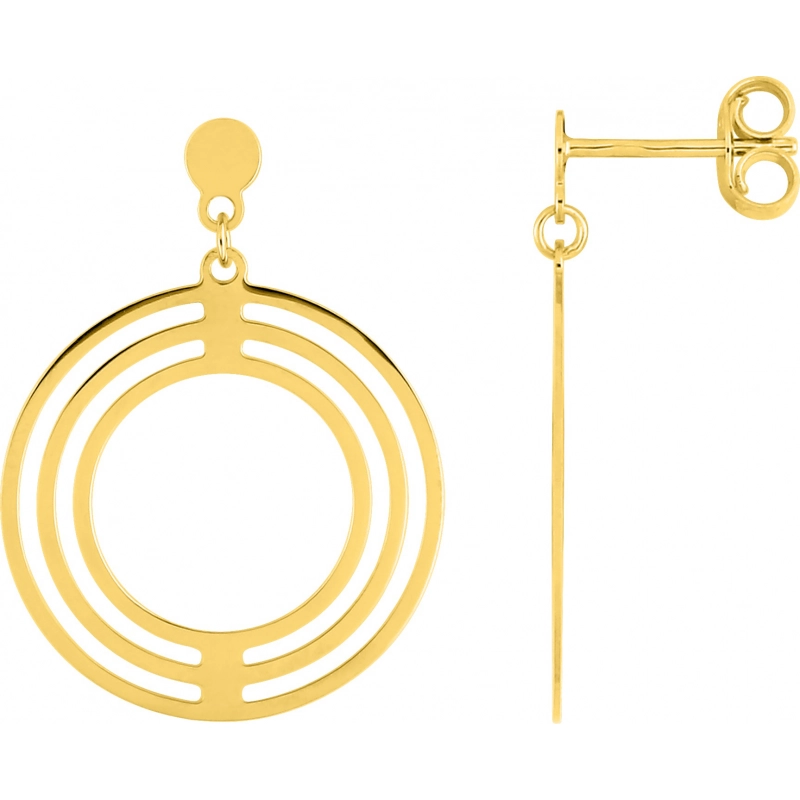 Pendientes par 9Kt Oro Amarillo Lua Blanca 310679.89.0