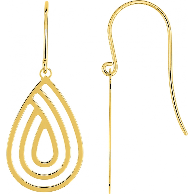 Pendientes par 9Kt Oro Amarillo Lua Blanca 310681.89.0