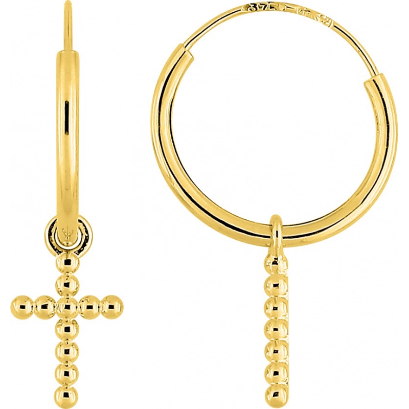 Pendientes par 9Kt Oro Amarillo Lua Blanca 310697.89.0