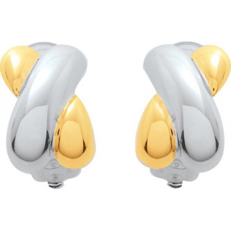 Pendientes par chapado en oro 228907 Lua blanca