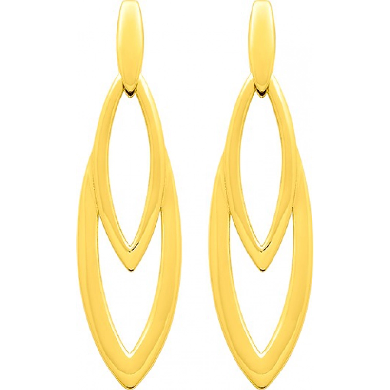 Pendientes par chapado en oro Lua Blanca 258694.0