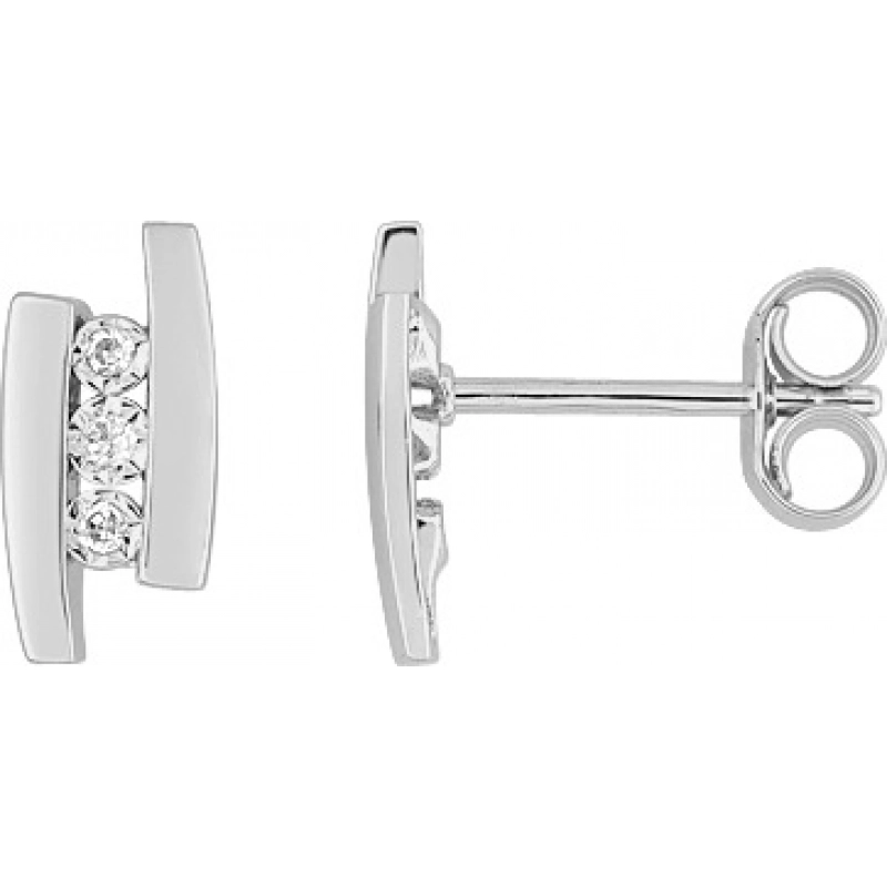 Pendientes par con diamante 0.028ct 9Kt Oro Blanco 3BD844NJ3 Lua blanca