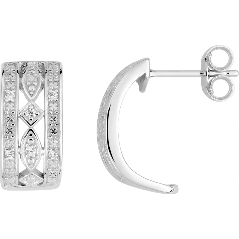 Pendientes par con diamante 0.06ct GHP2P3 9Kt Oro Blanco 310557.20