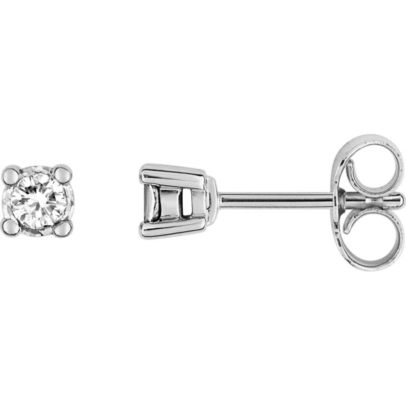 Pendientes par con diamante 0.14ct 9Kt Oro Blanco 3SF00MI2 Lua blanca