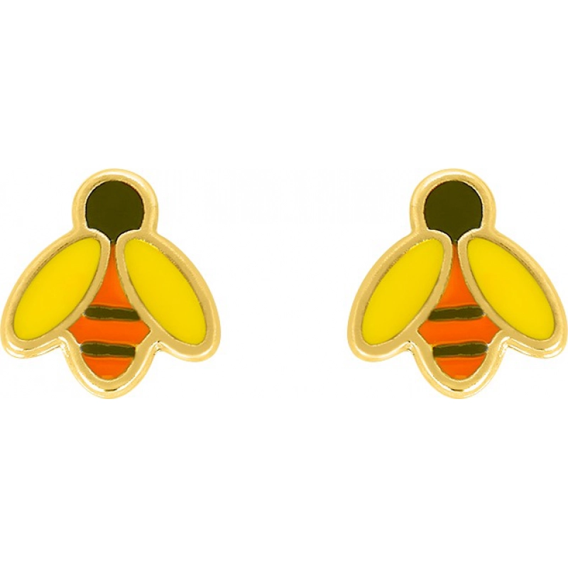 Pendientes par con lacado 18Kt Oro Amarillo 9702A