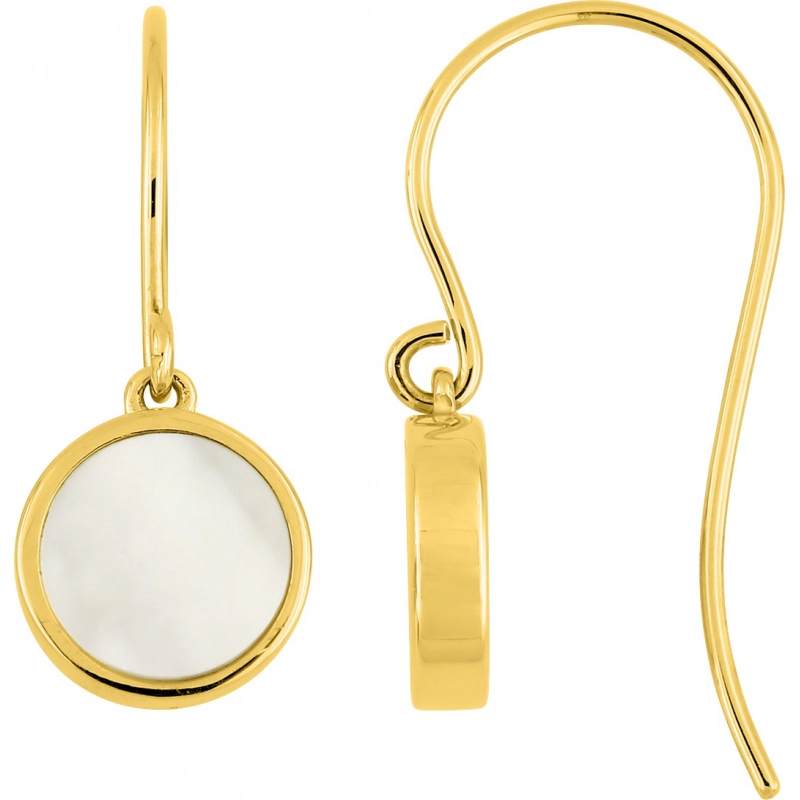 Pendientes par con madreperla 9Kt Oro Amarillo Lua Blanca 310612.89.0