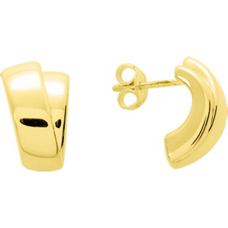 Pendientes par electrorecubrimiento 18Kt Oro Amarillo 0760 Lua blanca