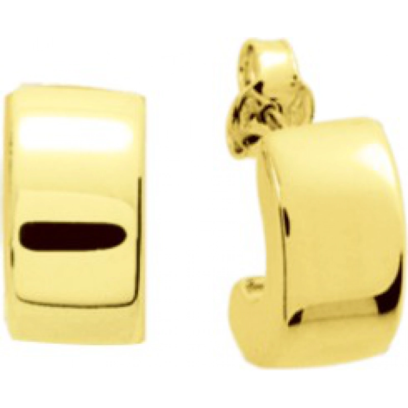 Pendientes par electrorecubrimiento 18Kt Oro Amarillo 0788 Lua blanca