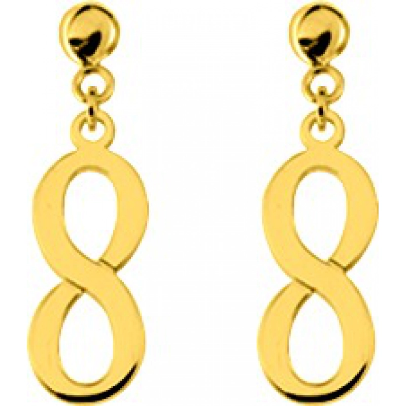 Pendientes par infinito 9Kt Oro Amarillo 0M58297 Lua blanca