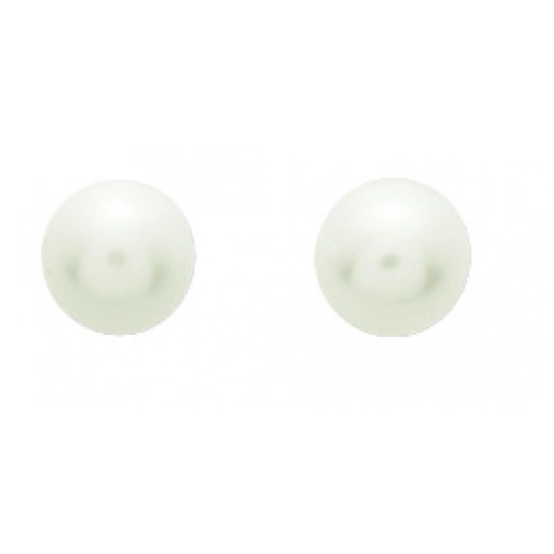 Pendientes par perla cultivada en agua dulce 6mm 9Kt Oro Amarillo 316465.X9 Lua blanca