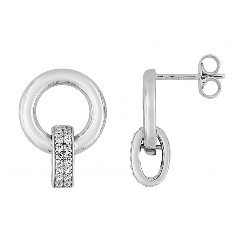 Pendientes pdt circonita  Plata 925 rh Lua Blanca 458471.9.0