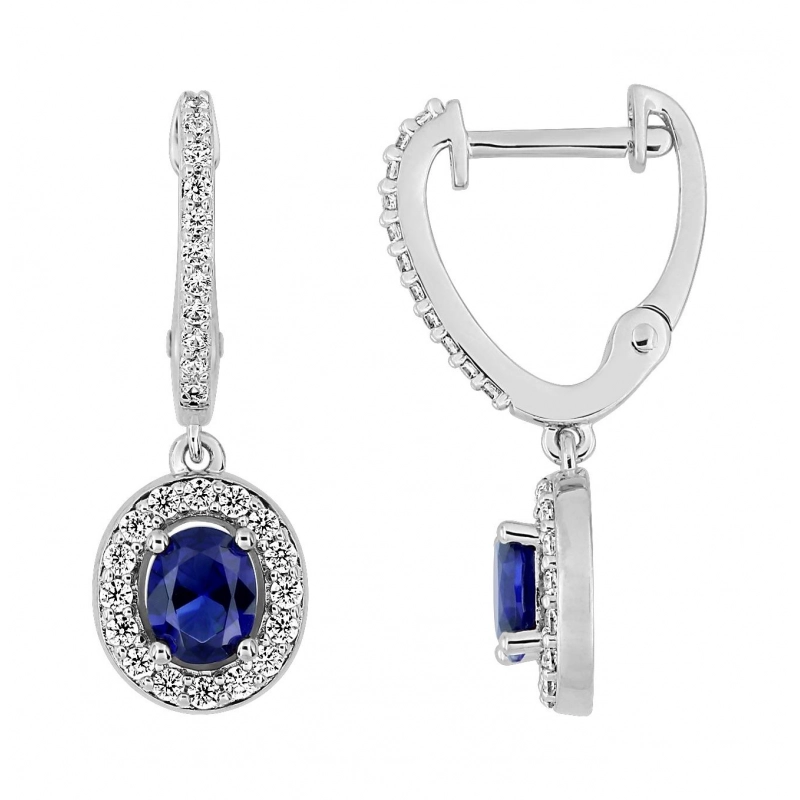 Pendientes pdt circonitas azules y blancas Plata 925 rh Lua Blanca 458638.0.0