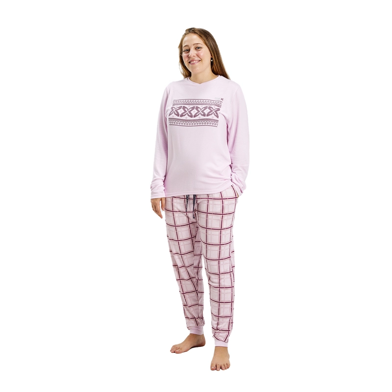 Pijama manga larga cuello redondo Munich MU6 mujer Talla: L Color: Rosa