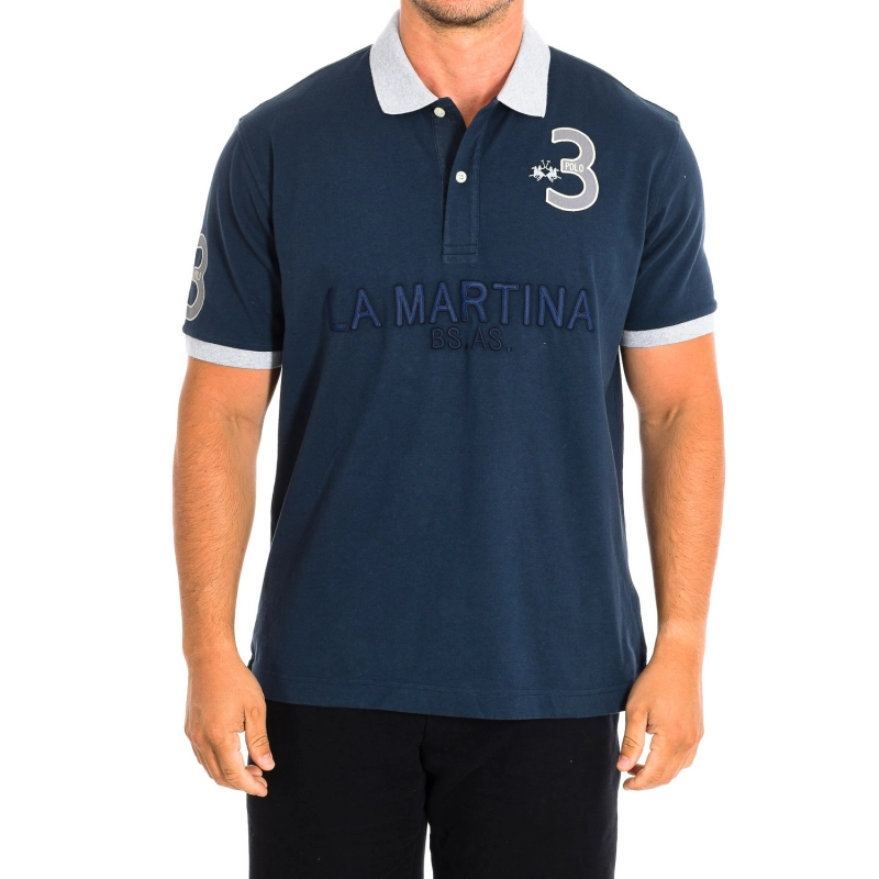 Polo Manga Corta La Martina TMP600-JS316 hombre Talla: L Color: Azul