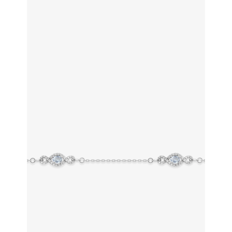 Pulsera  circonita azul ciel_blc Plata 925 rh Lua Blanca 456764.4.0