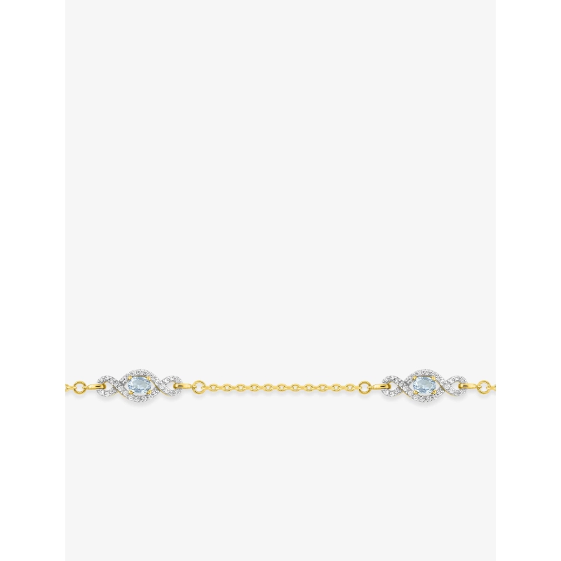 Pulsera  circonita azul ciel_blc plor_rh Lua Blanca 256764.4.0