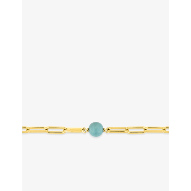 Pulsera  turquesa chapado en oro Lua Blanca 256036.0