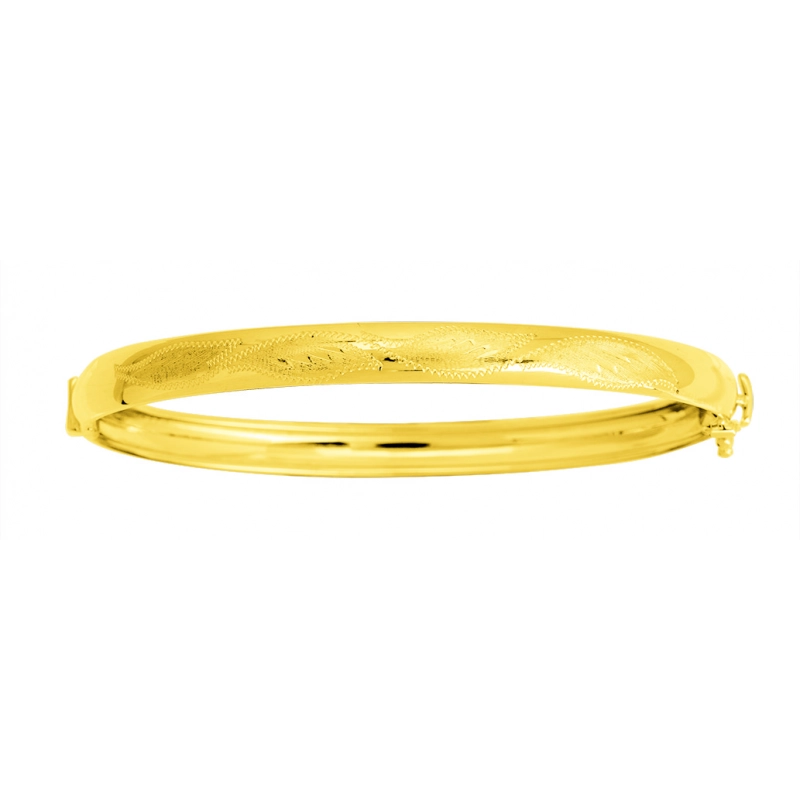 Pulsera 6 9 mm 18Kt Oro Amarillo 491 Lua blanca