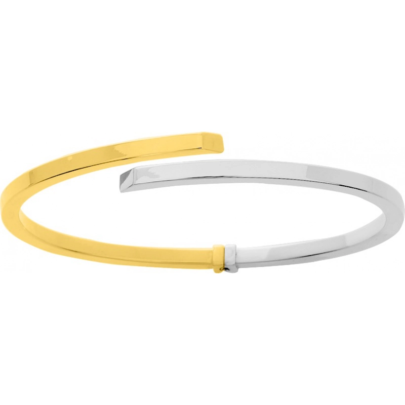 Pulsera 9Kt bicolor 765450 Lua blanca