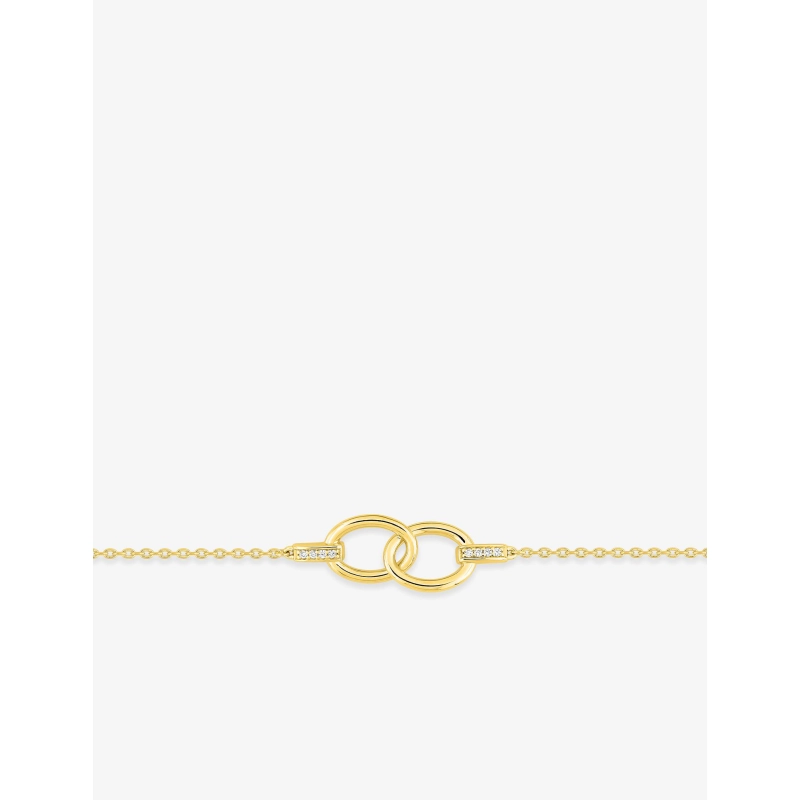 Pulsera chapado en oro circonita cúbica Lua Blanca 256049.9.0