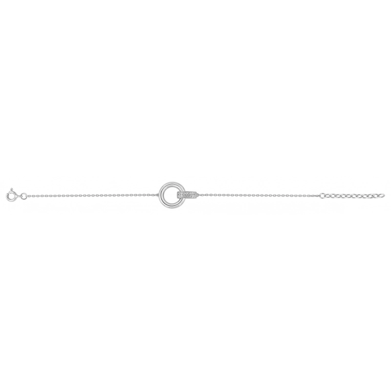 Pulsera circonita  Plata 925 rh Lua Blanca 456925.9.0