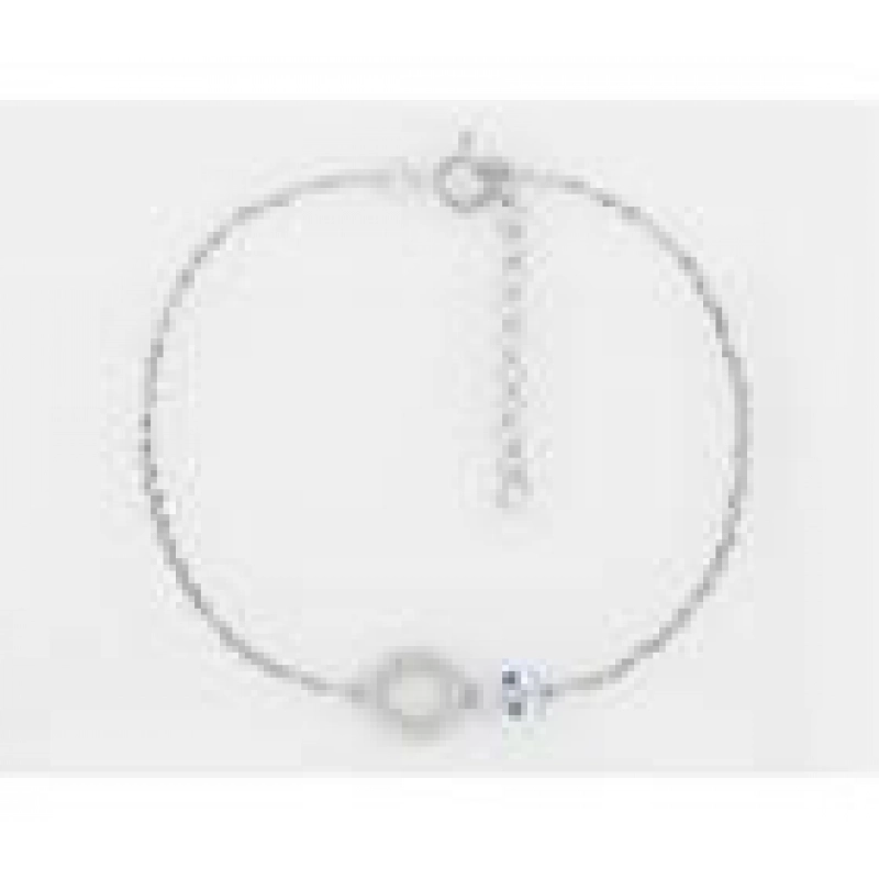 Pulsera circonita azul celeste y blanco Plata 925 rh Lua Blanca 456911.4.0