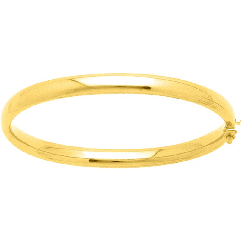 Pulsera Hueca abierto 18Kt Oro Amarillo 495G1MT Lua blanca