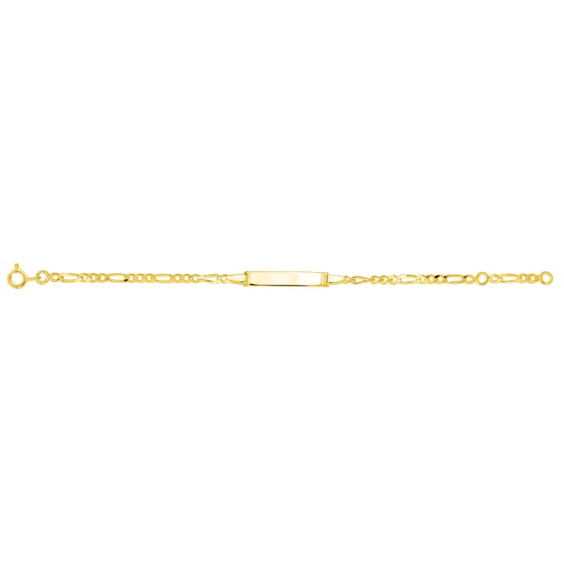 Pulsera identidad 1_3 chapado en oro Lua Blanca 257465.89.18 -  Talla 18