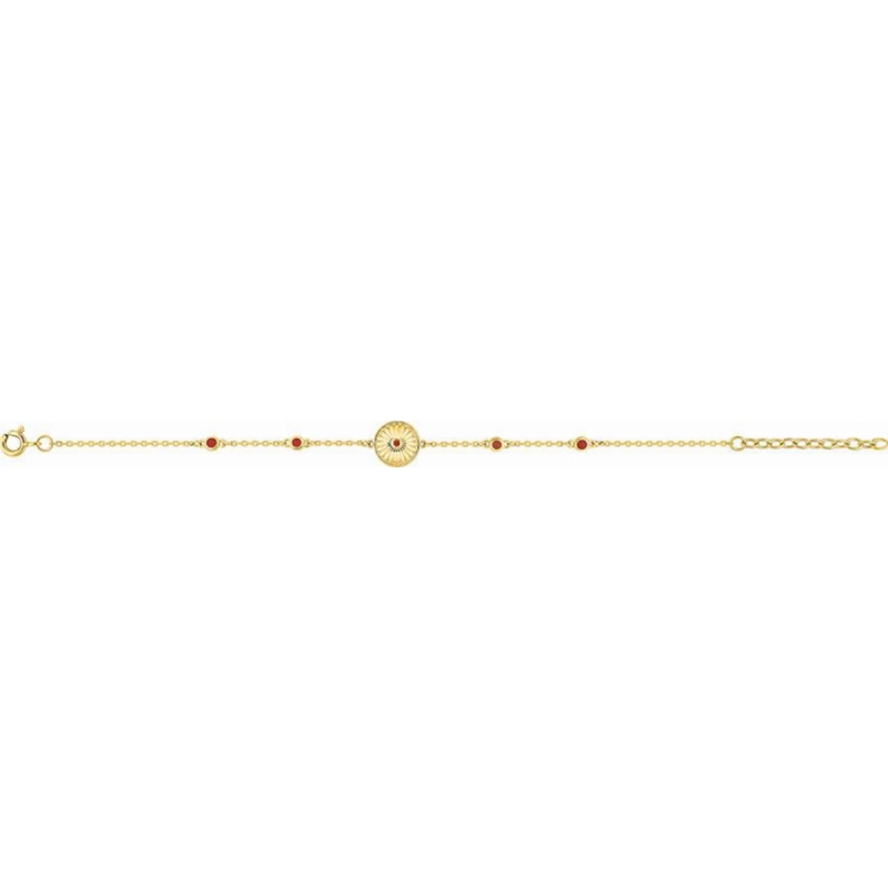 Pulsera lacado coralchapado en oro Lua Blanca 256079.0