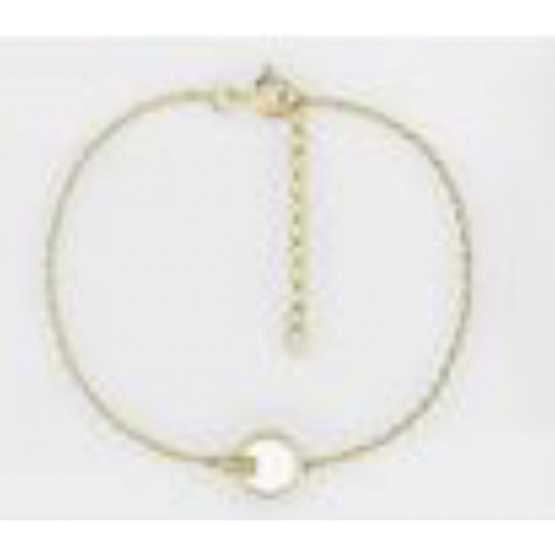 Pulsera lacado marfil circonita  chapado en oro Lua Blanca 256945.9.0