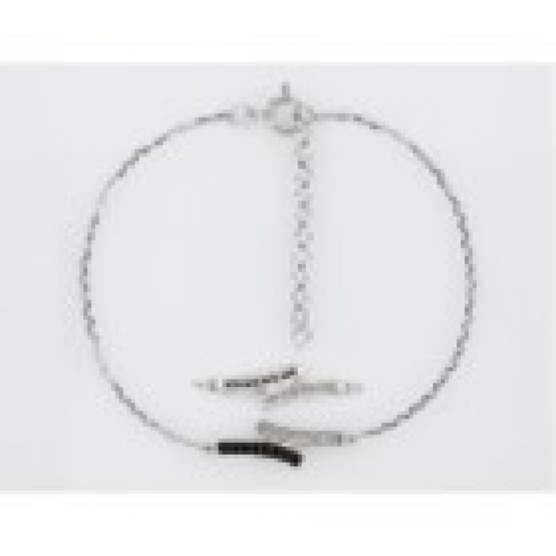 Pulsera circonitas blanca y negra Plata 925 rh Lua Blanca 456909.7.0