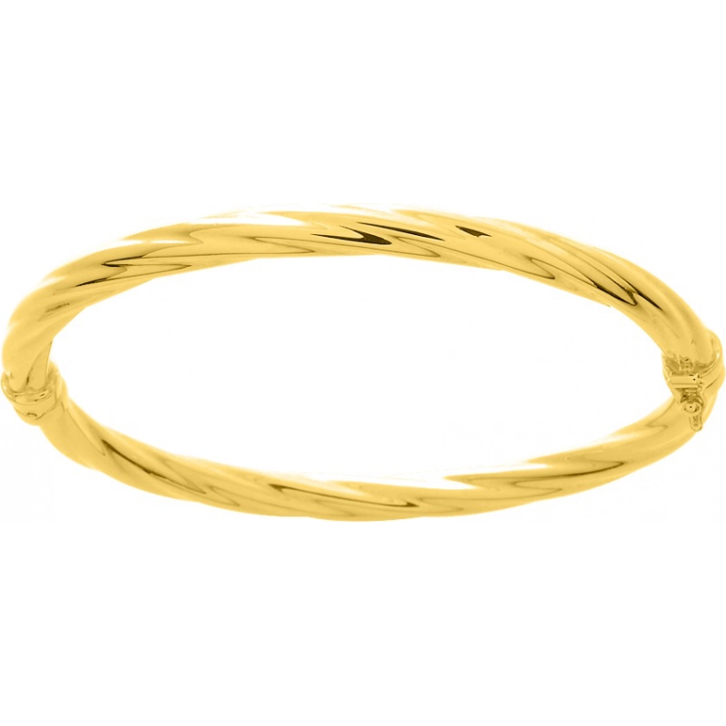 Pulsera retorcida 5mm 18Kt Oro Amarillo 412.0 Lua blanca