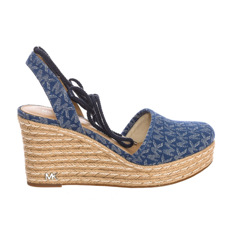 Sandalias de cuña Michael Kors 40S2MGMS2Y mujer Talla: 38.5 Color: Azul